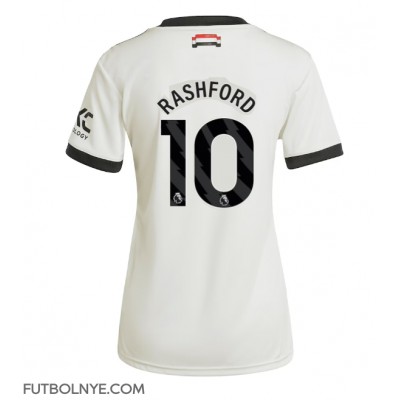 Camiseta Manchester United Marcus Rashford #10 Tercera Equipación para mujer 2024-25 manga corta Camiseta Manchester United Marcus Rashford #10 Tercera Equipación para mujer 2024-25 manga corta